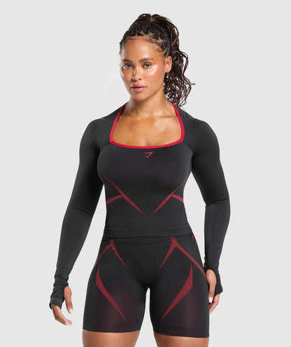 Apex Lift Seamless Long Sleeve Crop Top - US 8329