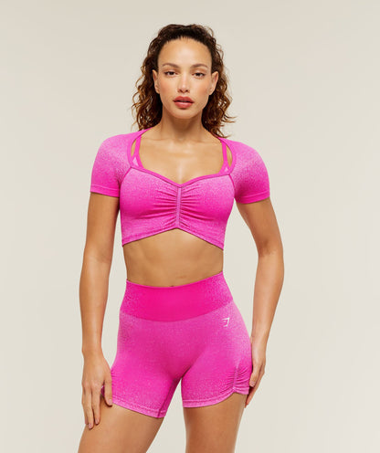 Blush Seamless Short Sleeve Top - US 0979