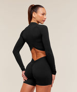 Dipped Long Sleeve 1/4 Zip Jacket - US 0372