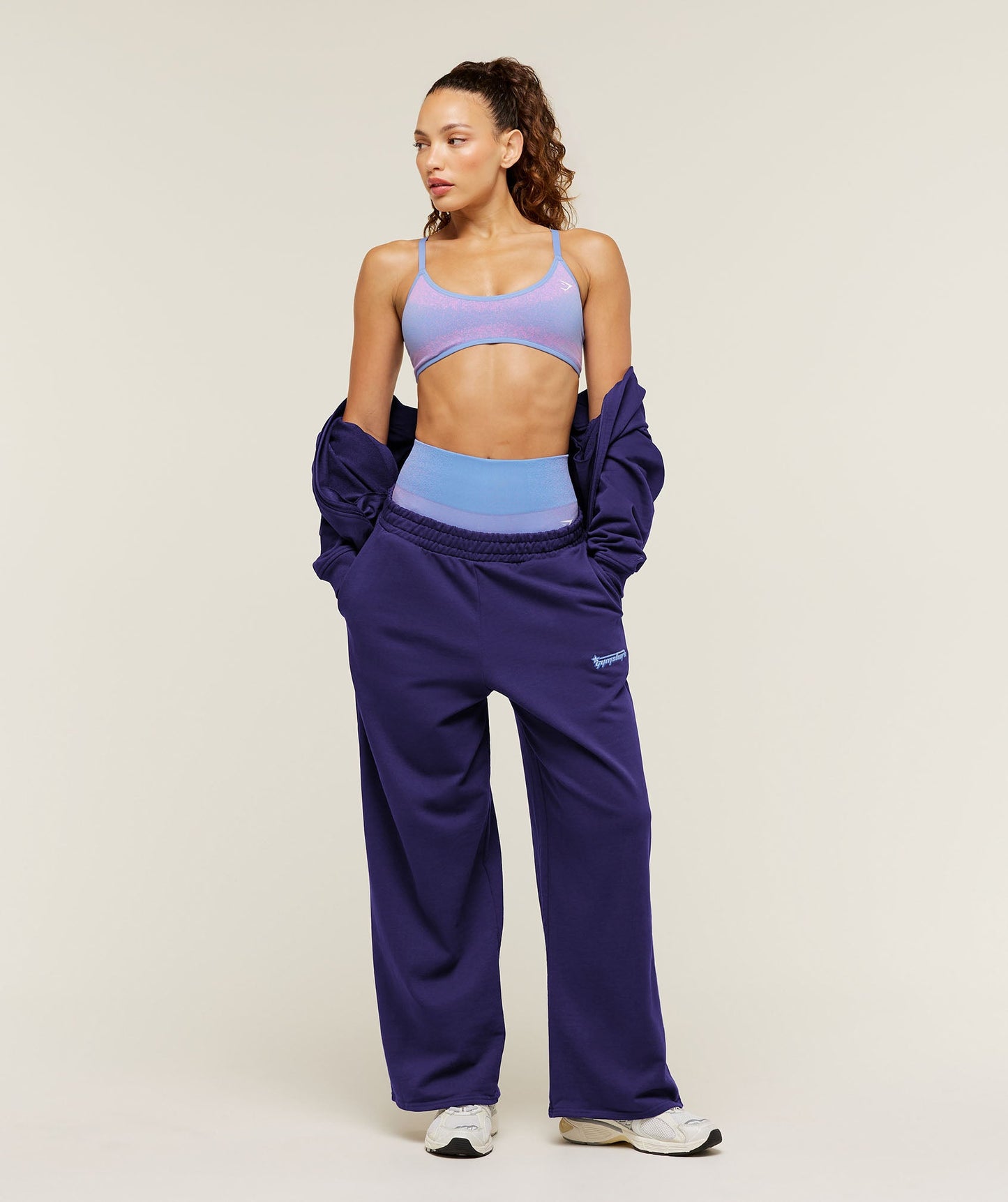 Script Embroidery Wide Leg Pants - US 6316