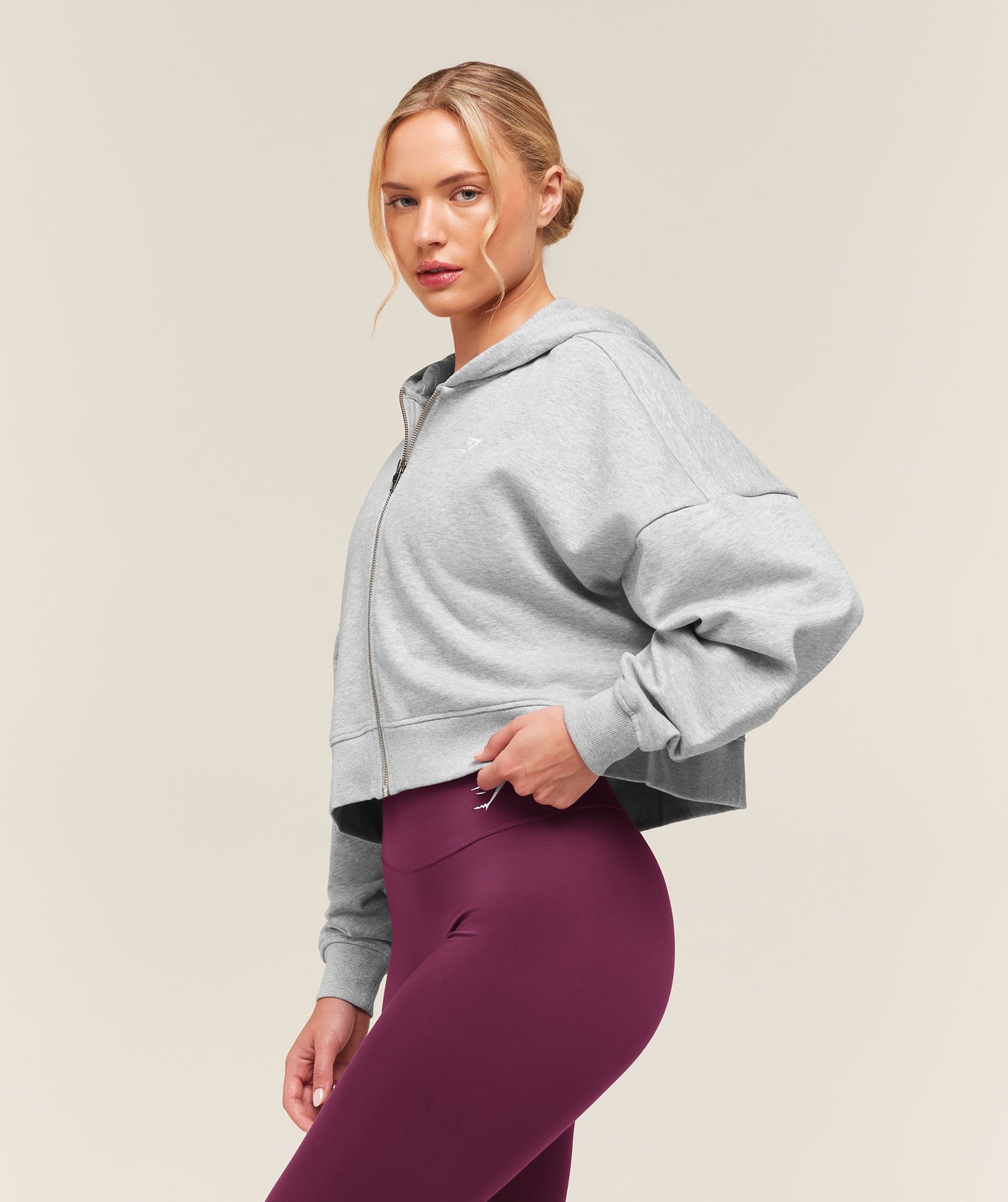Training Oversized Boxy Zip Through Hoodie - US 3698