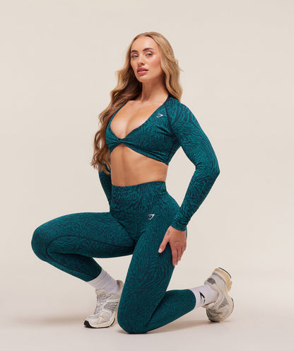 Adapt Animal Long Sleeve Crop Top - US 4195