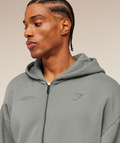 Conditioning Club Washed Zip Through Hoodie - US 1778