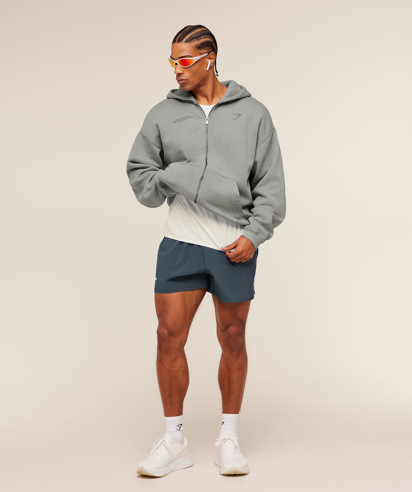 Conditioning Club Washed Zip Through Hoodie - US 1778