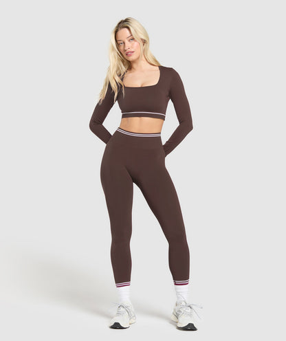 Contrast Seamless Crop Top - US 2339