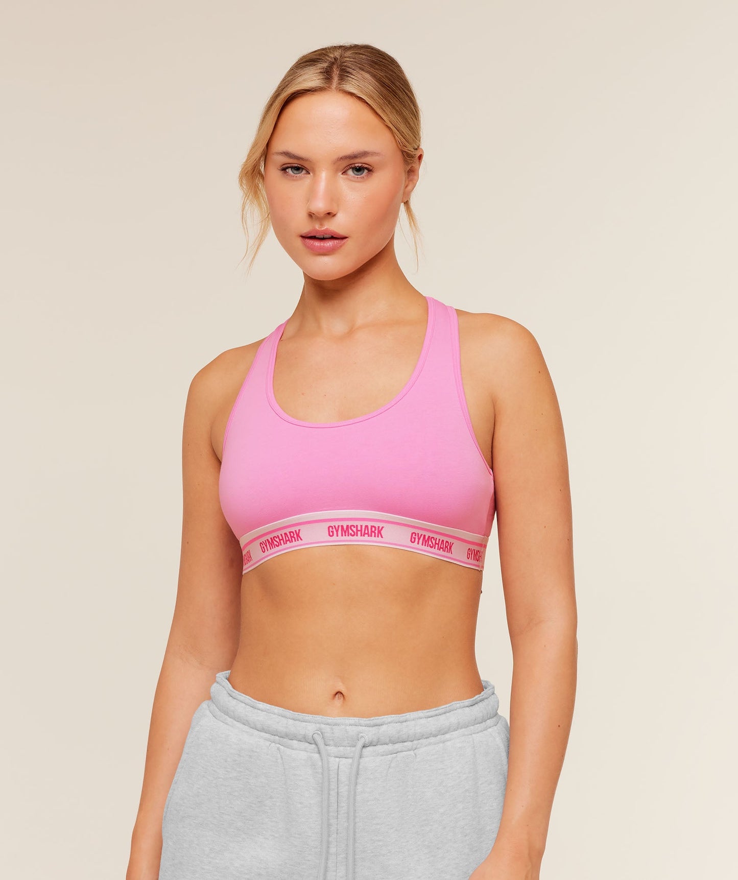 Elastic Branded Racerback Cotton Bralette - US 1483