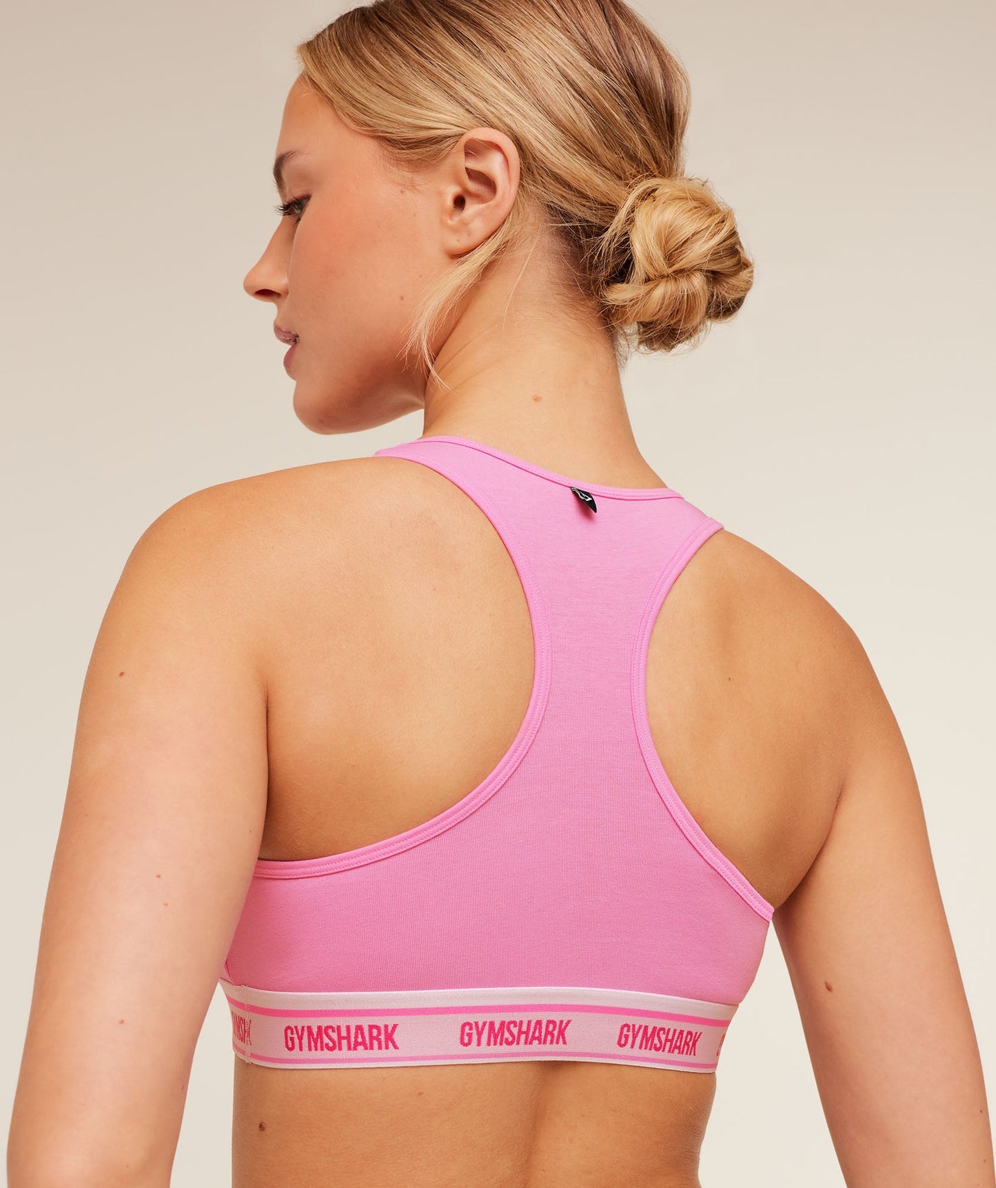 Elastic Branded Racerback Cotton Bralette - US 8711