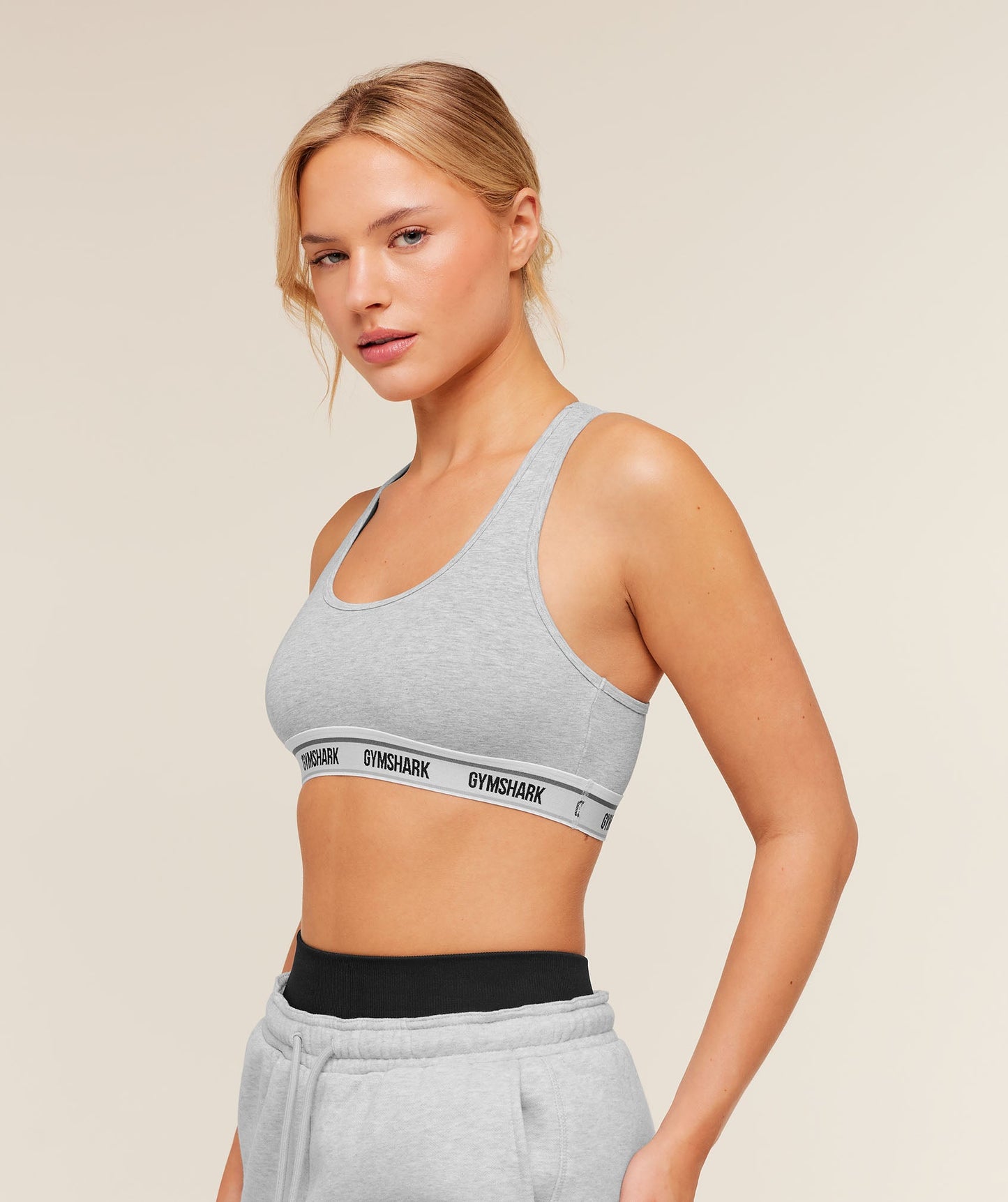 Elastic Branded Racerback Cotton Bralette - US 1483