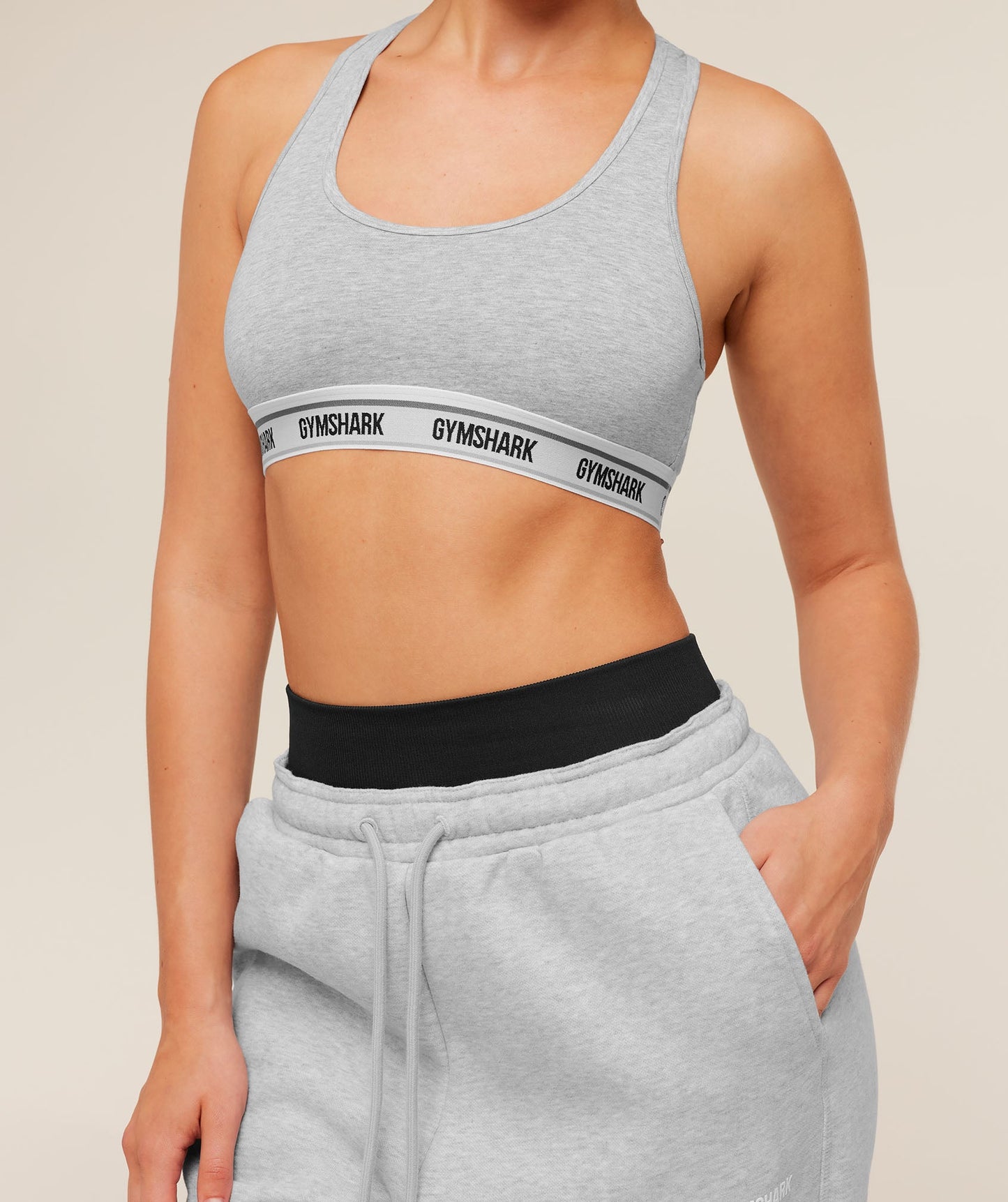 Elastic Branded Racerback Cotton Bralette - US 1483