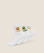 Breakfast Graphic Midi Socks 3pk - US 1231