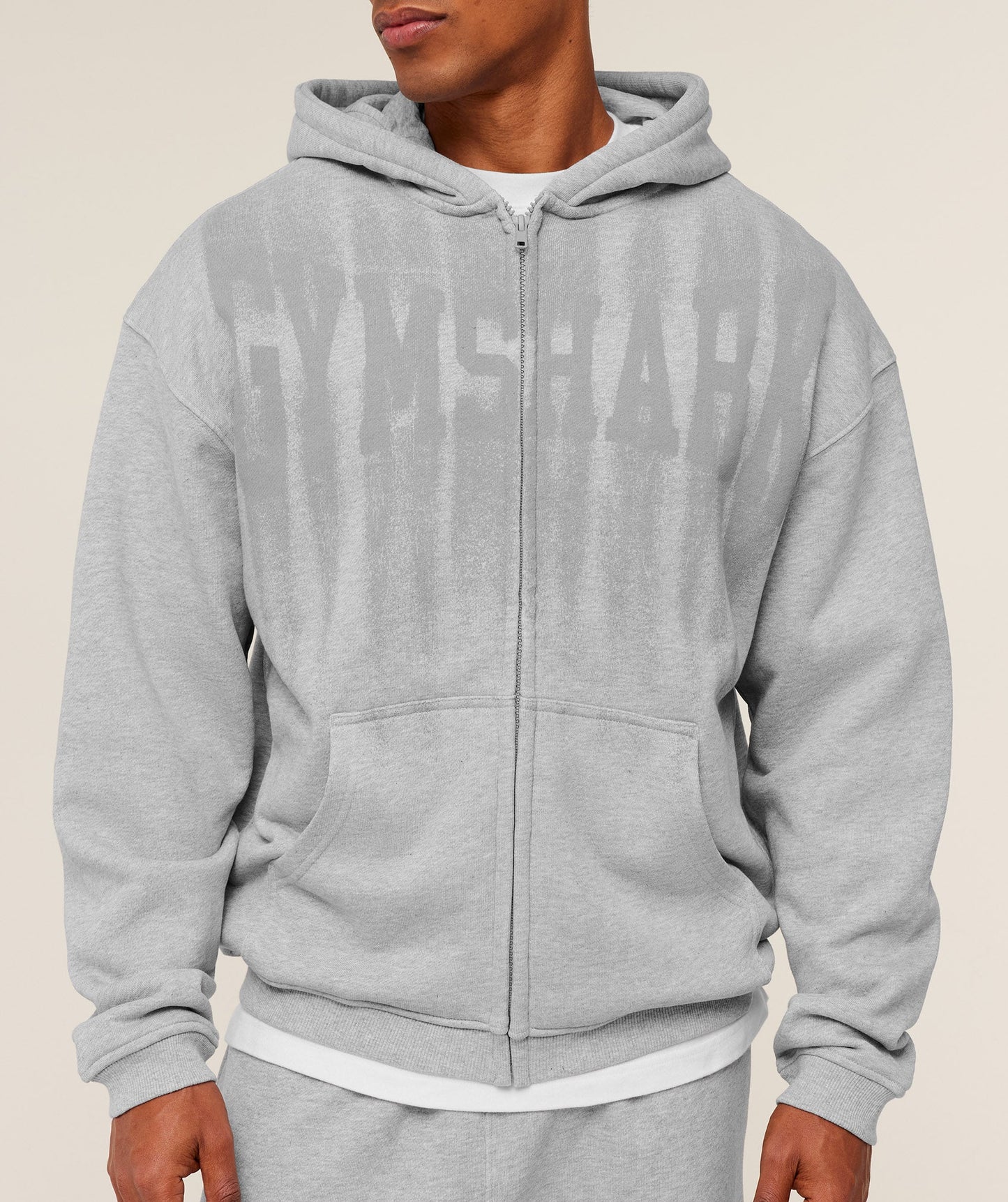 Fade Graphic Zip Through Hoodie - US 9215