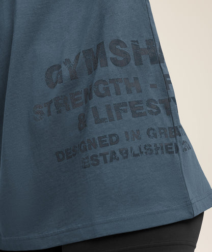 Stacked Graphic Short Sleeve T-Shirt - US 3853