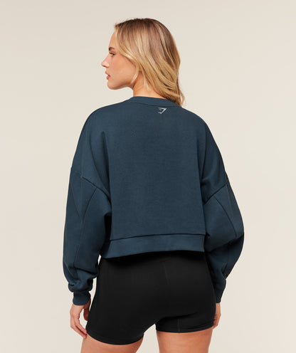 Worn Crest Graphic Sweatshirt - US 0478