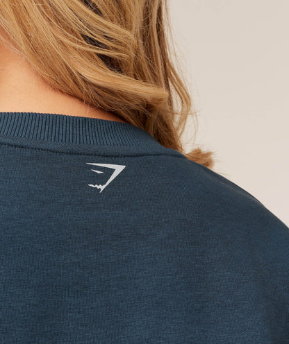 Worn Crest Graphic Sweatshirt - US 0478