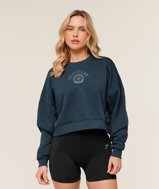 Worn Crest Graphic Sweatshirt - US 0478