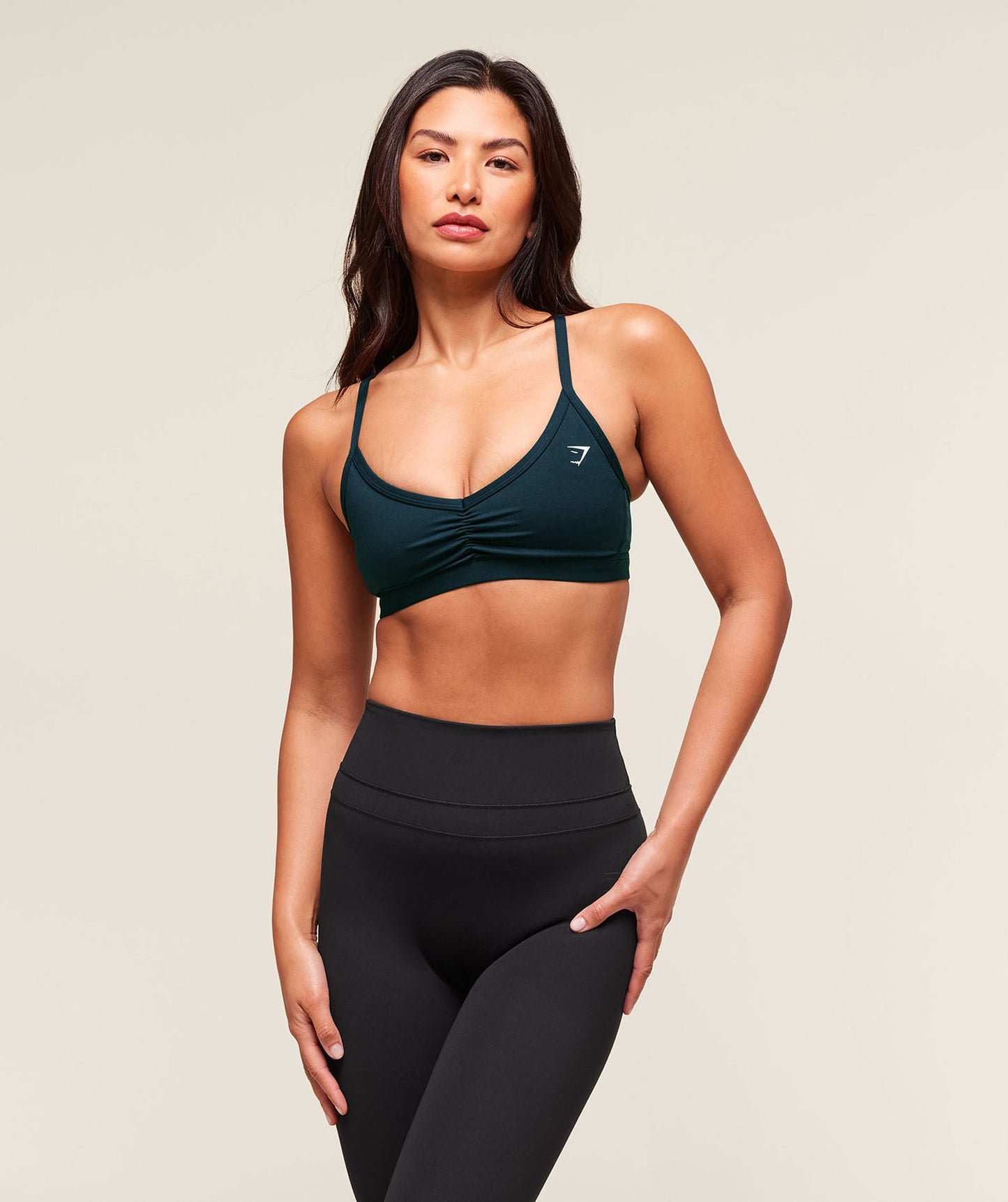Ruched Strappy Sports Bra - US 8118