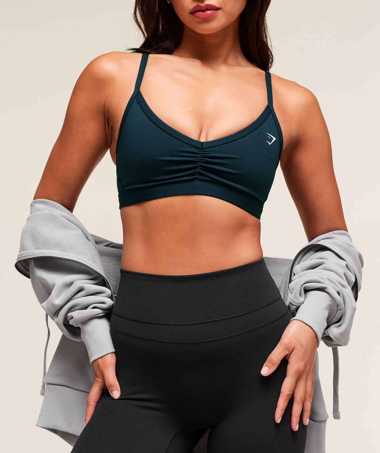 Ruched Strappy Sports Bra - US 8860
