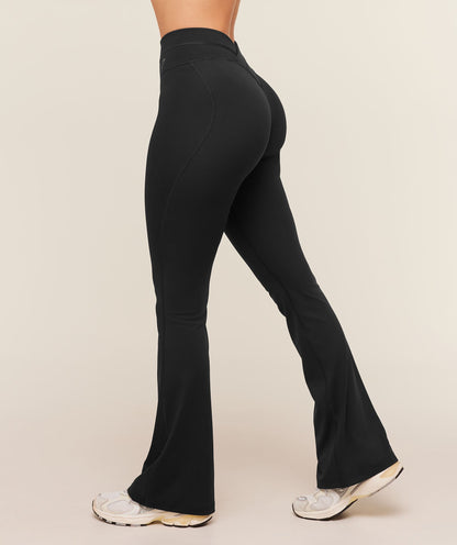 Crossover Back Flared Leggings - US 0681