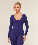 Crossover Back Long Sleeve Top - US 6455